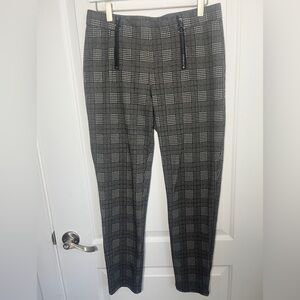 Alvin Valley Stretch Plaid Zip Slim Pants - Size 8